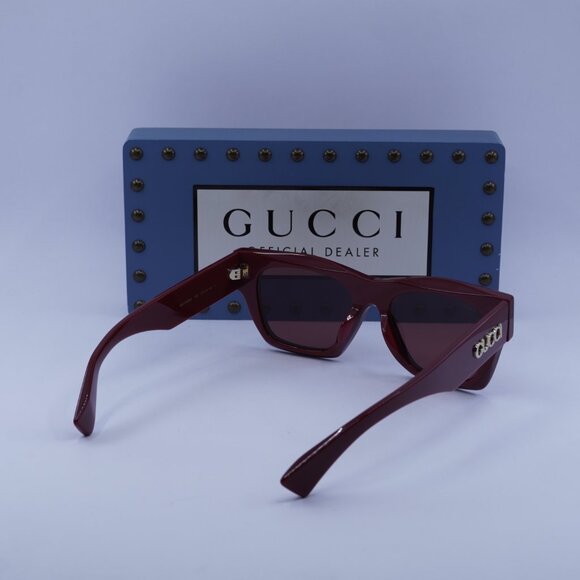 Gucci GG1835SA 003 Square Sunglasses - Burgundy/Red